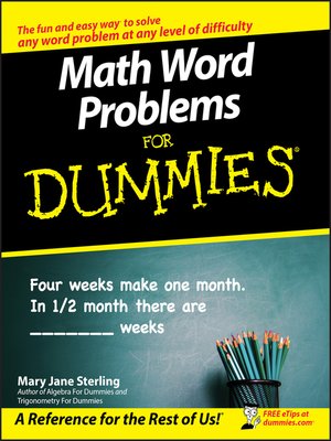 cover image of Math Word Problems For Dummies